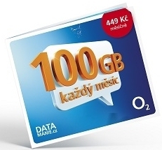 Předplacená SIM O2 100GB DAT