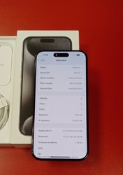Apple iPhone 15 Pro 128GB použitý stav A