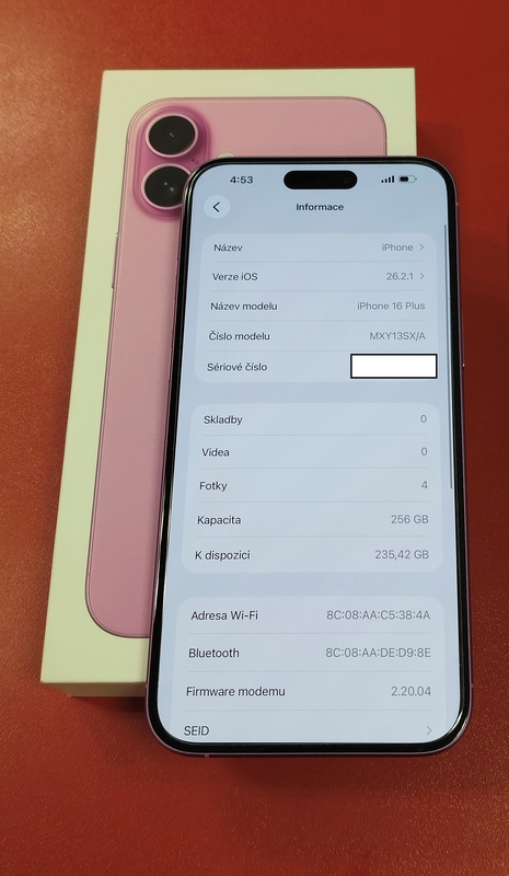 Apple iPhone 16 Plus 256GB použitý stav A