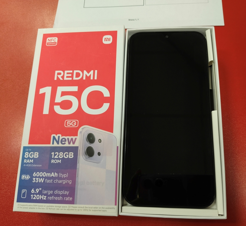 Xiaomi Redmi 15C 5G 4GB/128GB Midnight Black Rozbalený