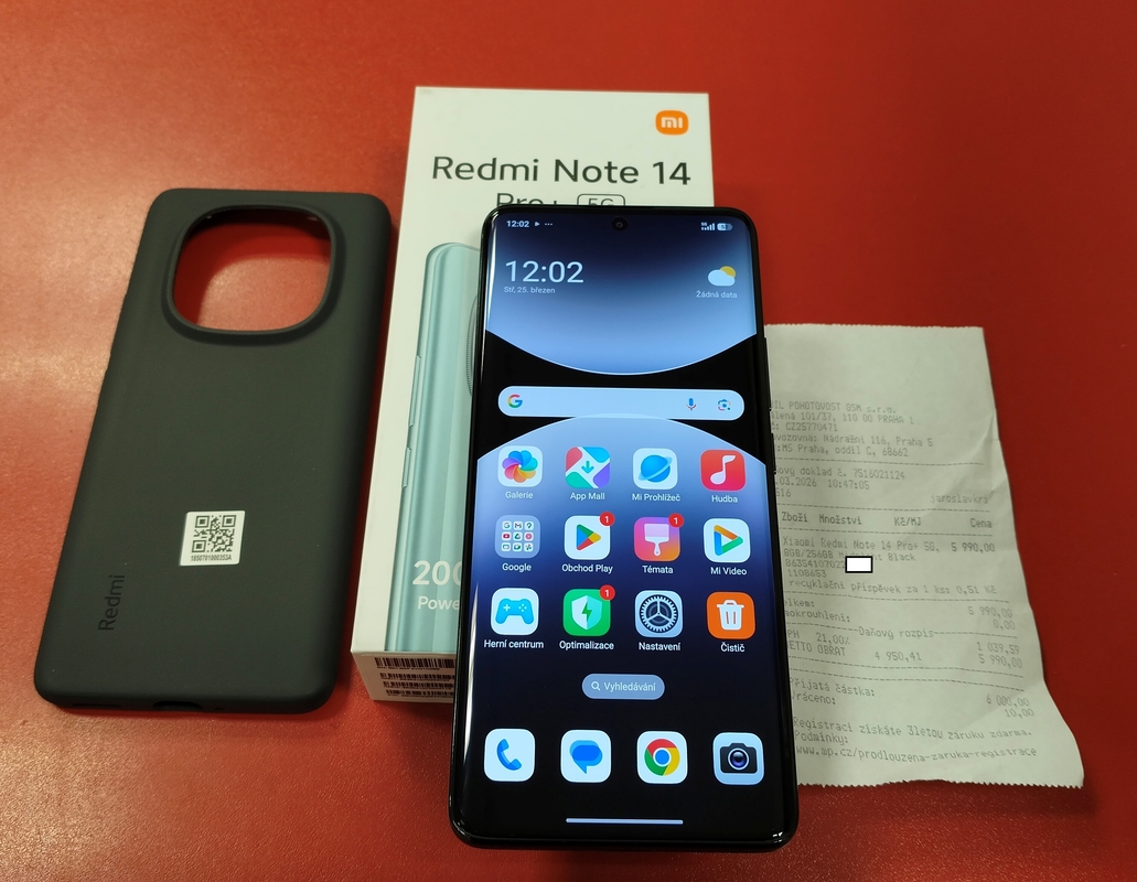 Xiaomi Redmi Note 14 Pro+ 5G 8GB/256GB zár 24 měs. MP rozbalený