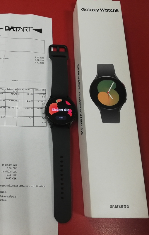 Samsung Galaxy Watch5 40mm záruka 12/2024 Datart použité 