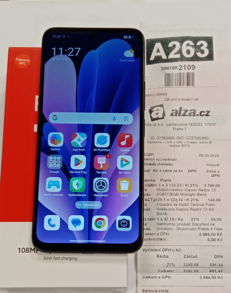 Xiaomi Redmi 13 6GB/128GB použitý záruka 9/2026 ALZA