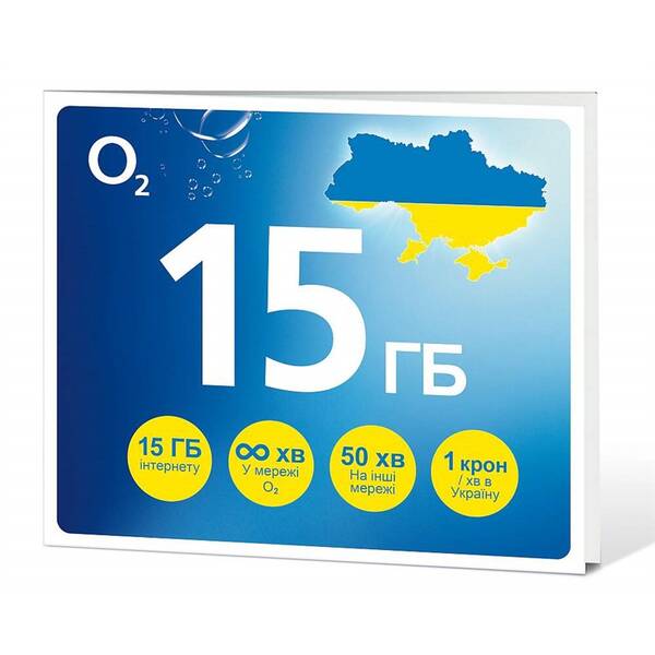 Předplacená SIM O2 GO UKRAJINA 15GB